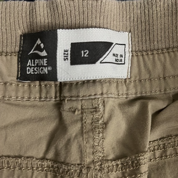 Alpine Design khaki shorts-size 12 - Picture 2 of 3